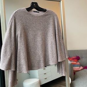 Zara Pink Sweater Cape - GREAT CONDITION!